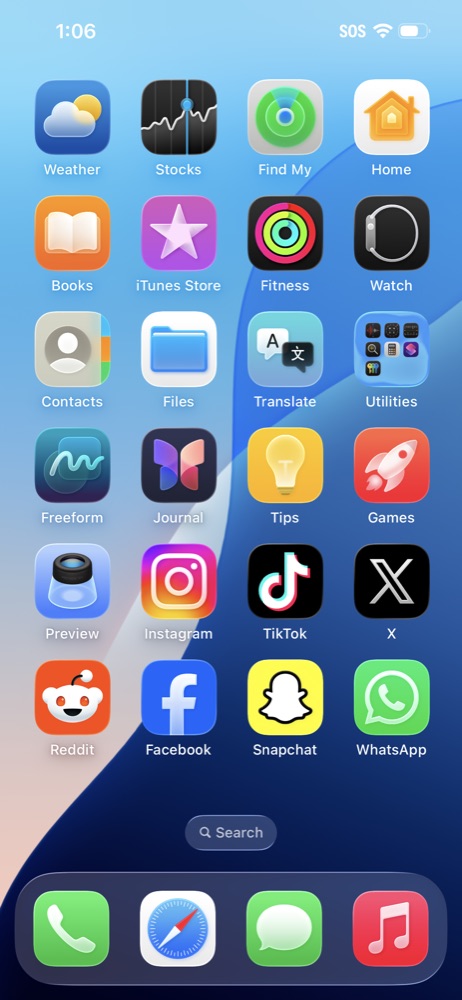 iphone home screen
